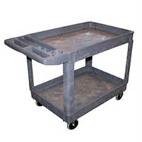 2 Shelf Polypropylene Shop Cart AFF961 | ToolDiscounter